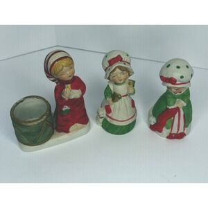 Jasco 1978 Merri Bells Holiday Carolers Porcelain Bisque 4.25"